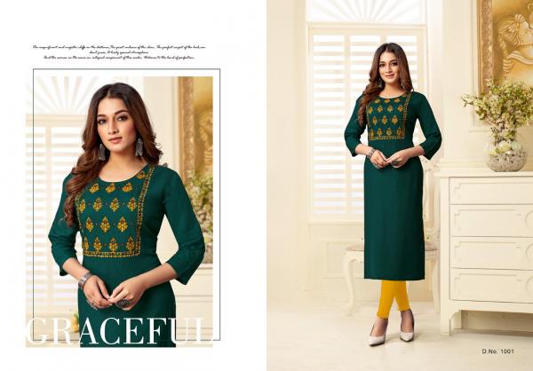 Jinesh Nx Laado Festive Wear Rayon Embroidery Kurti Collection